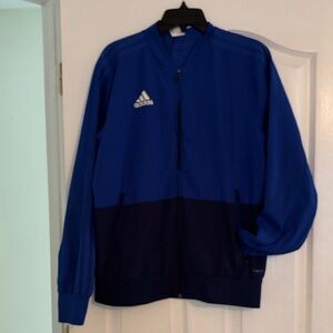 Adidas Men's Royal Blue and Navy Bomber Climate Jacket M